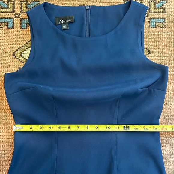 AB studio preppy vintage corpcore business core classic navy sheath dress sz 4 - Picture 11 of 13
